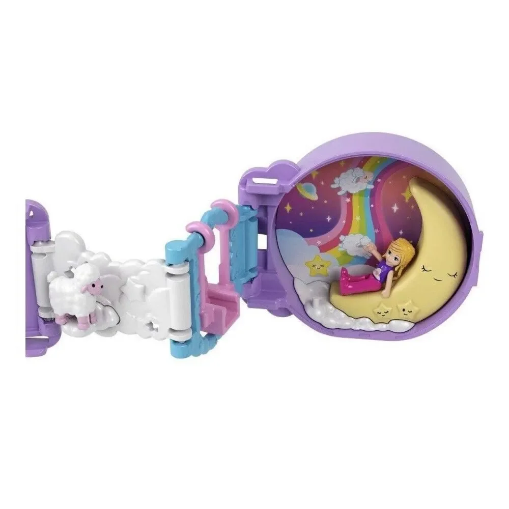 2022 Mattel Polly Pocket Pajama Party Sleepy Pets Compact - Sheep compact